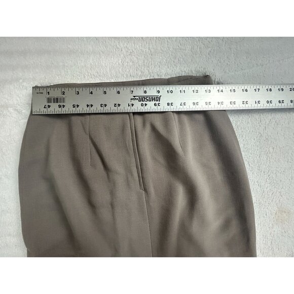 MaxMara Womens Wool Blend Pencil Skirt Size 10 Taupe Made in Italy Career Office - Picture 6 of 8